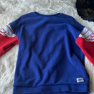 Nike Air Jordan Embroidered Wings Sweatshirt Mens Sz XL Red White Blue Pullover